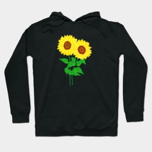 Sunflower Duo (Black Background) Hoodie